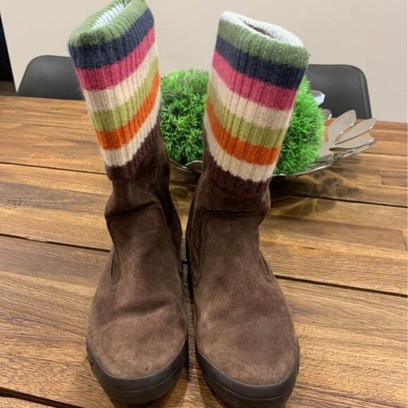 🤎coach leather/wool boots. 2 ways to wear! Size 7. New condition. Brown. - Picture 5 of 10